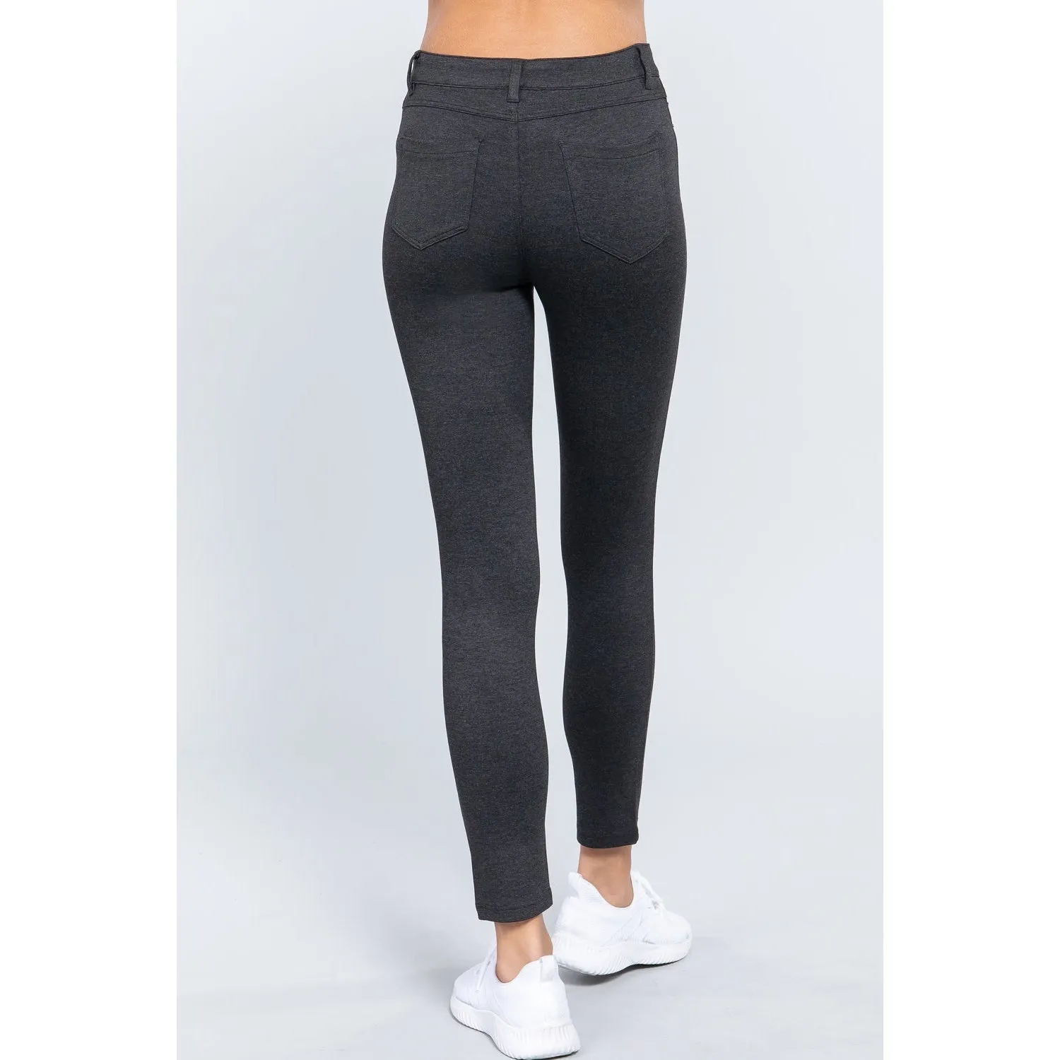 5-pockets Shape Skinny Ponte Mid-rise Pants