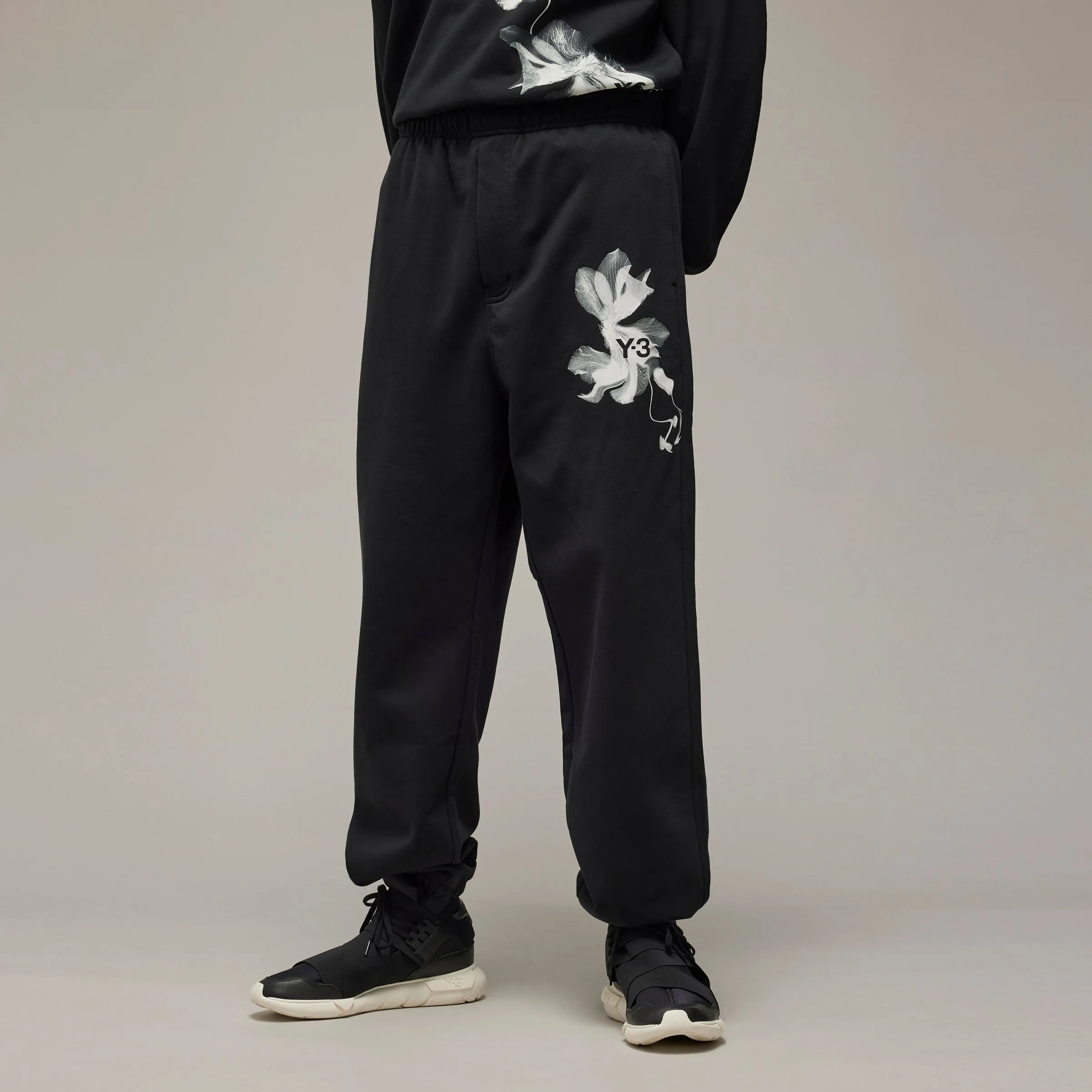 ADIDAS Y-3 Graphic French Terry Pant Black