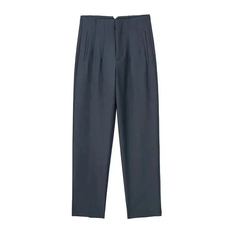 Baggy Wide Leg Loose Korean Casual Ankle Length High Waist Pants