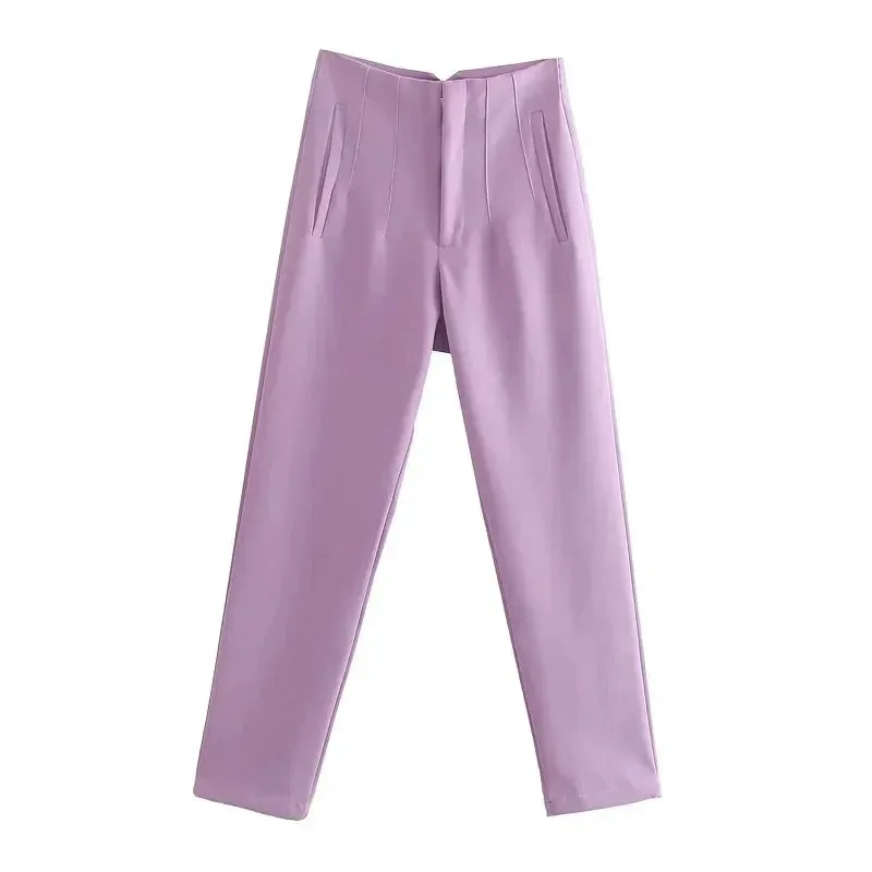 Baggy Wide Leg Loose Korean Casual Ankle Length High Waist Pants