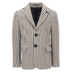 Beige Double Striped Blazer