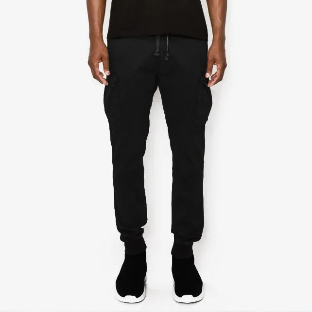 Black Cargo Jogger Pants JG3024