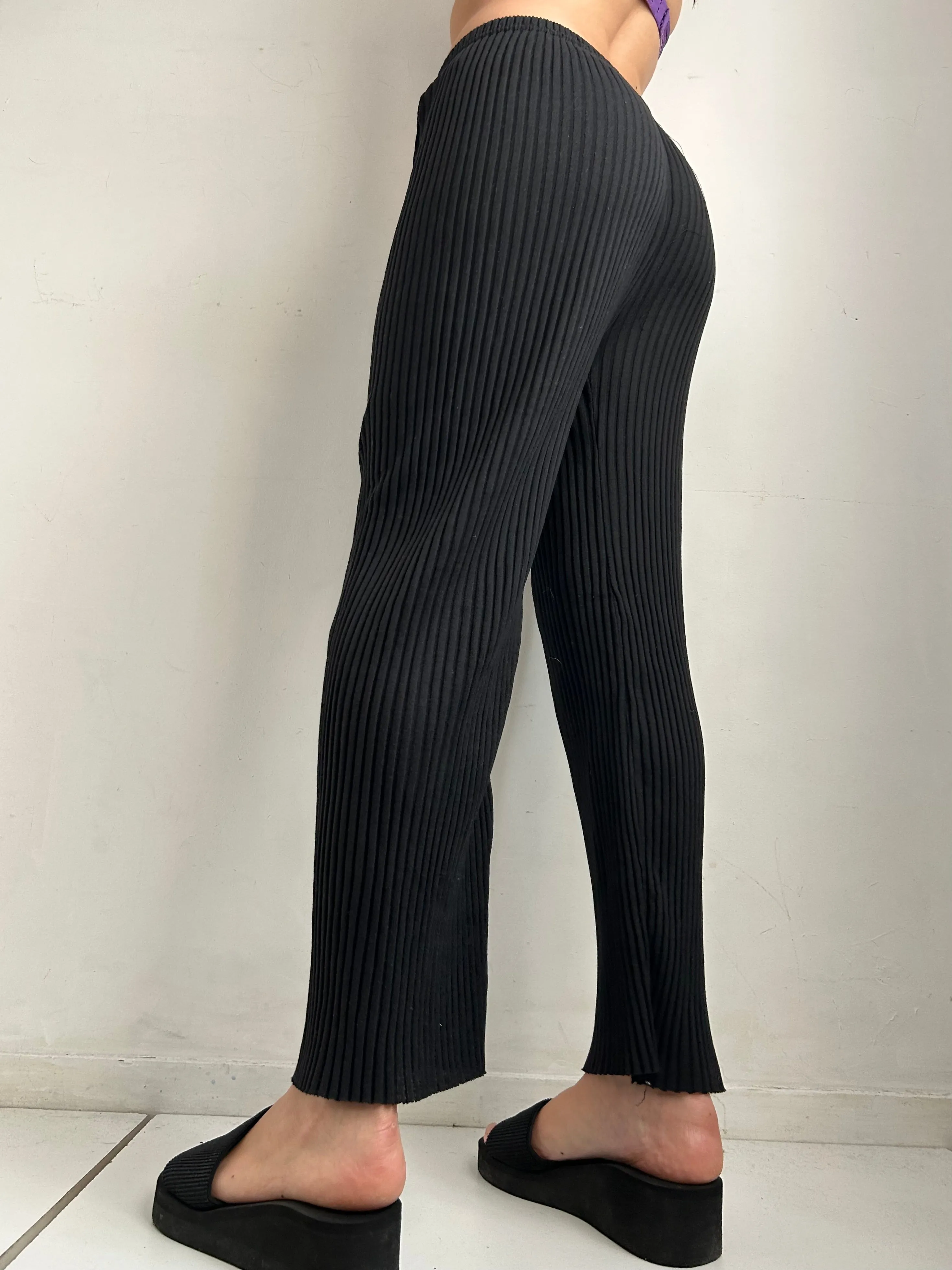 Black ribbed joggers pants (S/M)