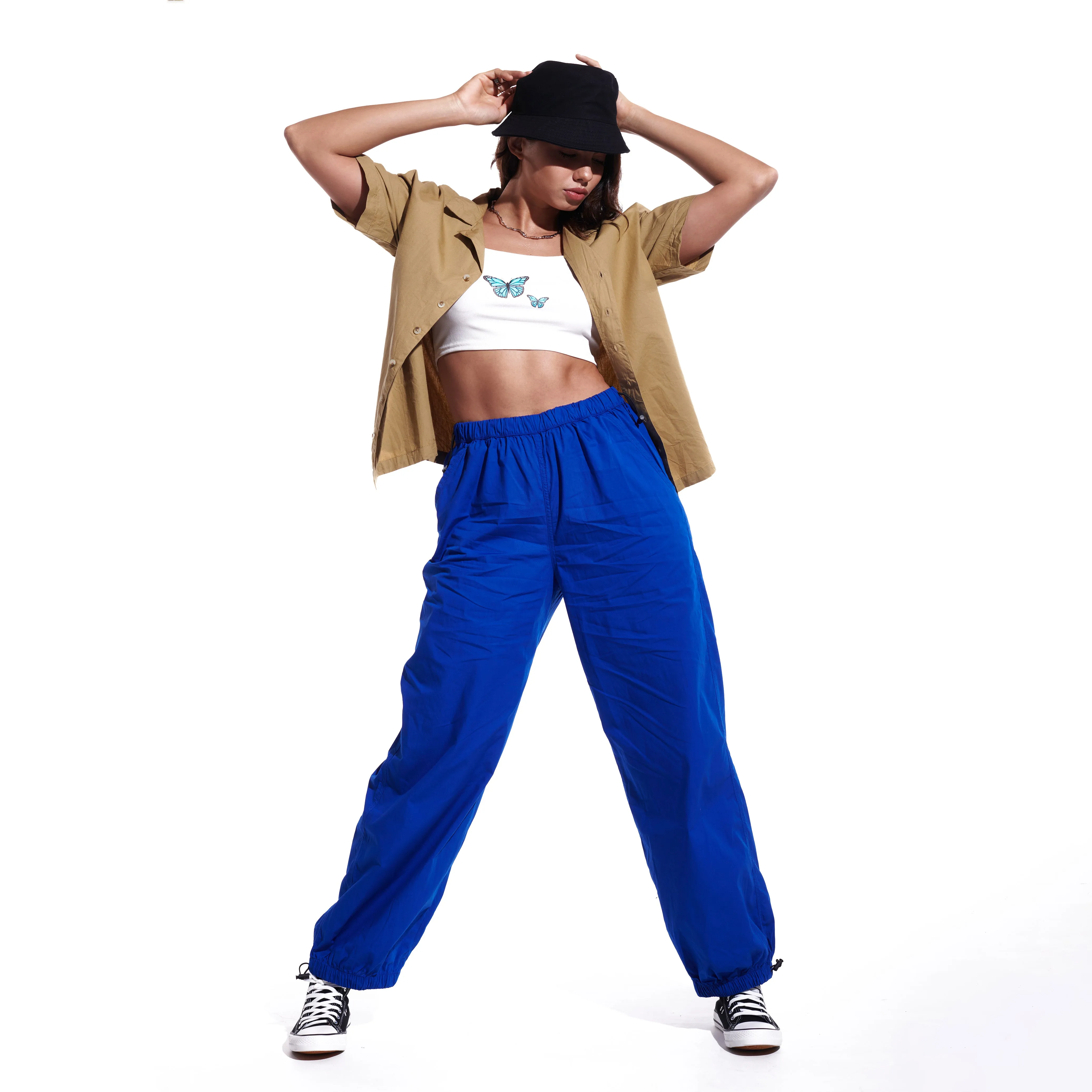 Blue Parachute Pants