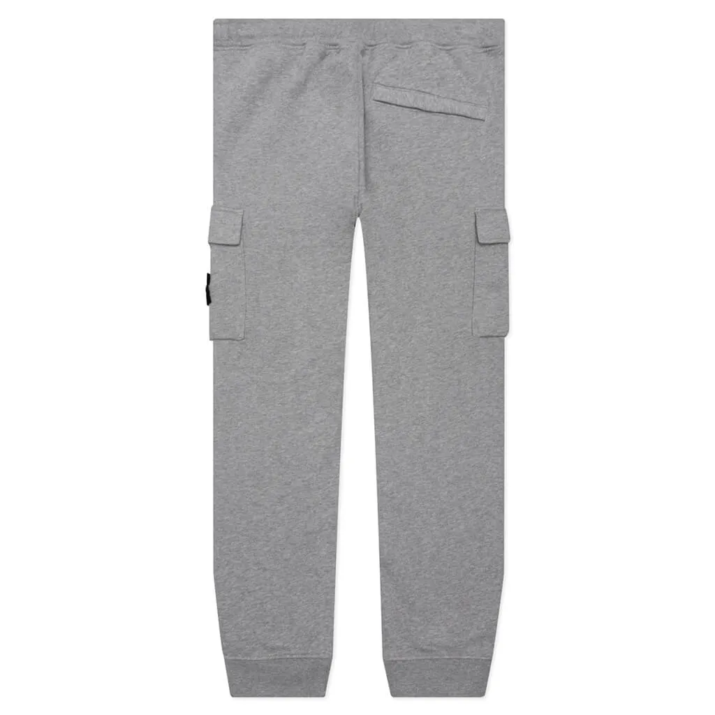 Brushed Cargo Fleece Pants - Melange Grey