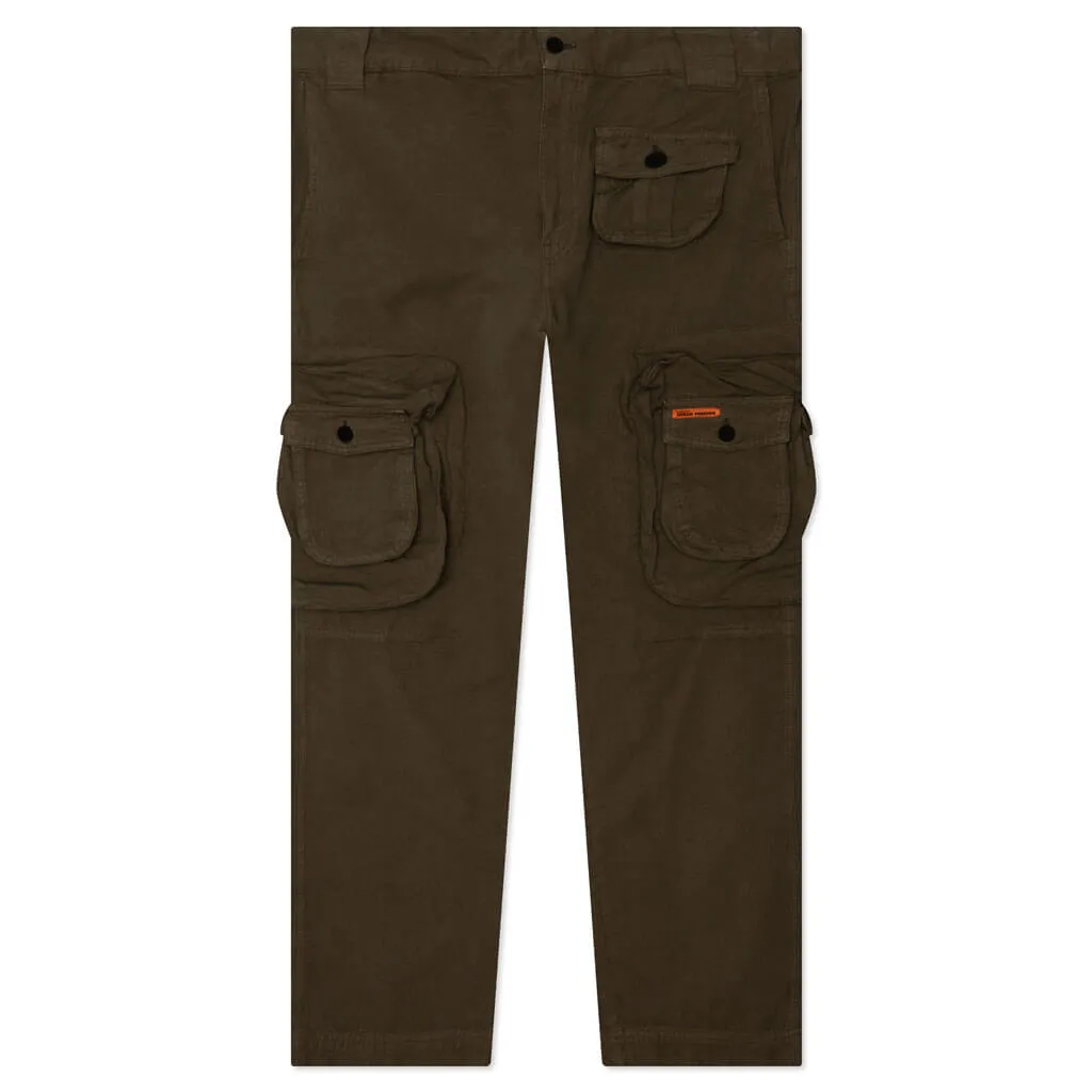 Canvas Cargo Pants - Dark Olive