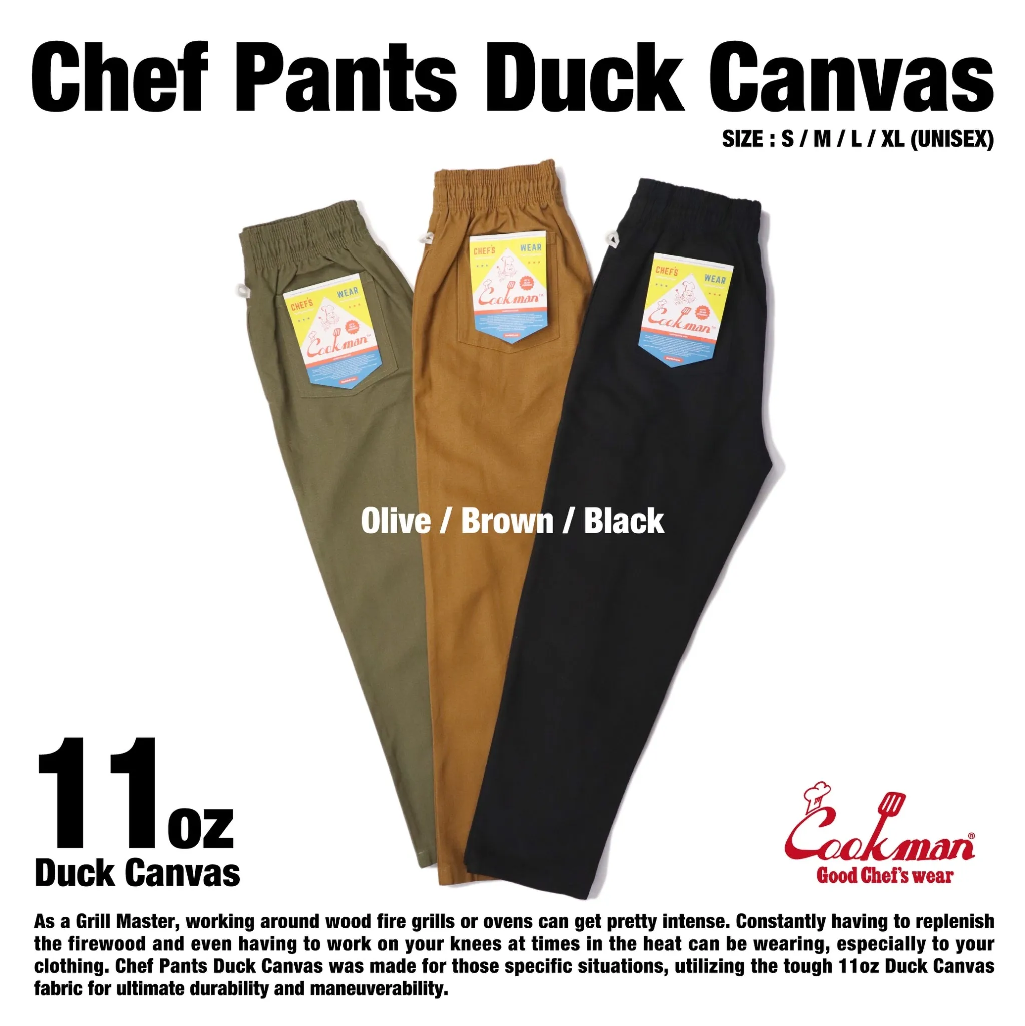 Cookman Chef Pants - Duck Canvas : Brown