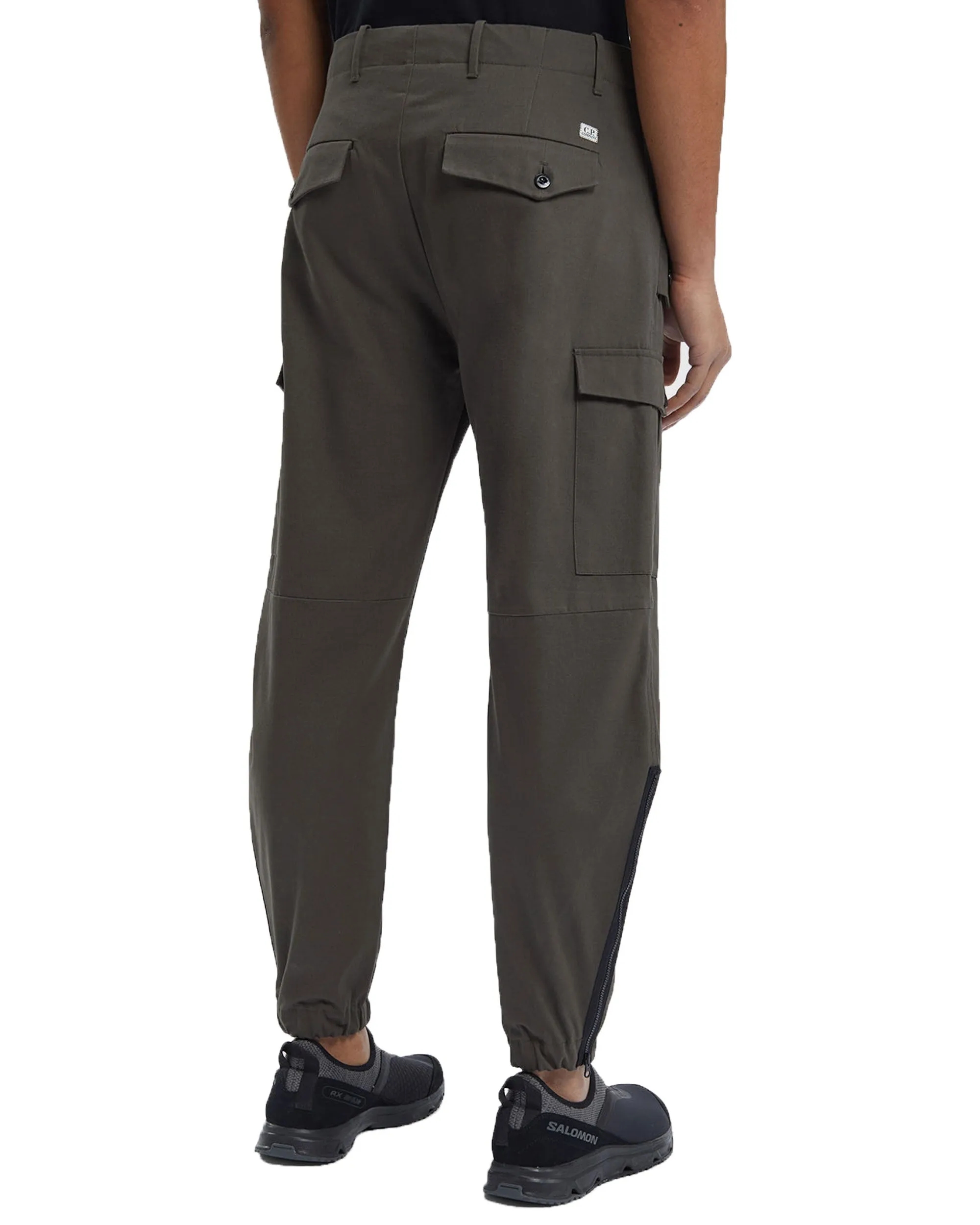 CP Company 2-2 Twill Regular Cargo Pants Olive Night