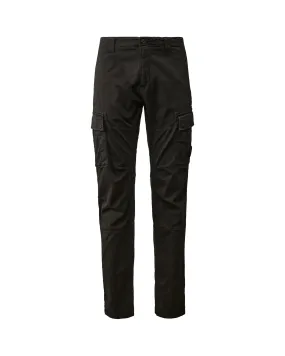 CP Company Stretch Sateen Ergonomic Lens Cargo Pants Nero