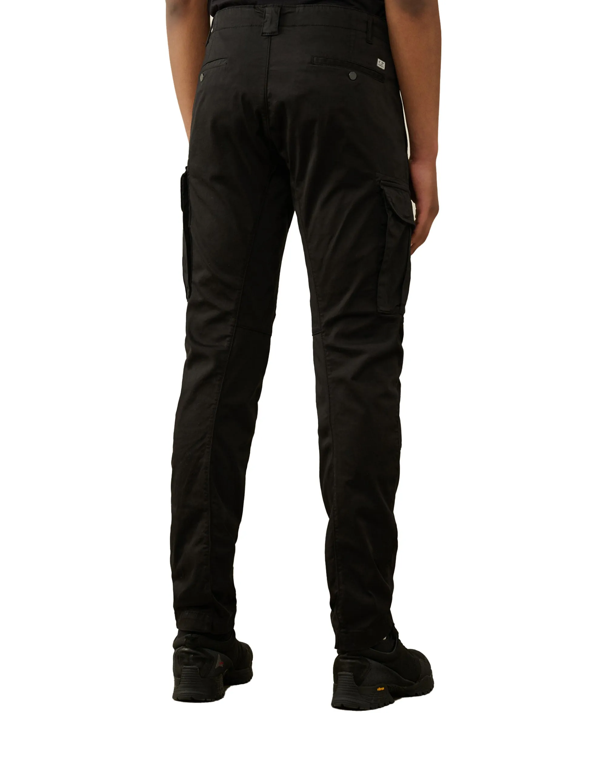 CP Company Stretch Sateen Ergonomic Lens Cargo Pants Nero