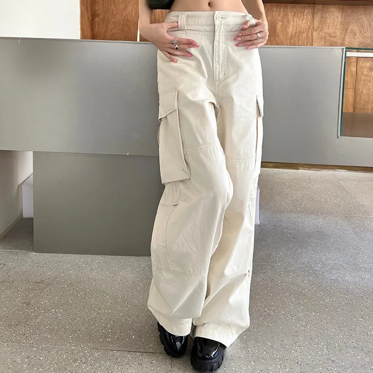 Cream White Cargo Pants