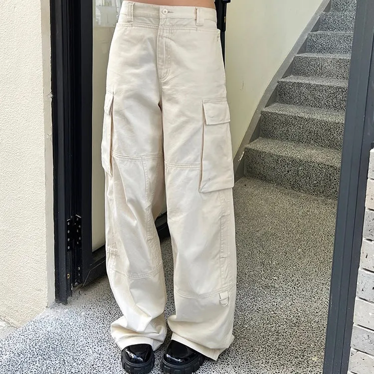 Cream White Cargo Pants