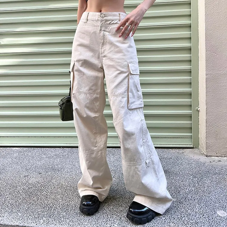 Cream White Cargo Pants