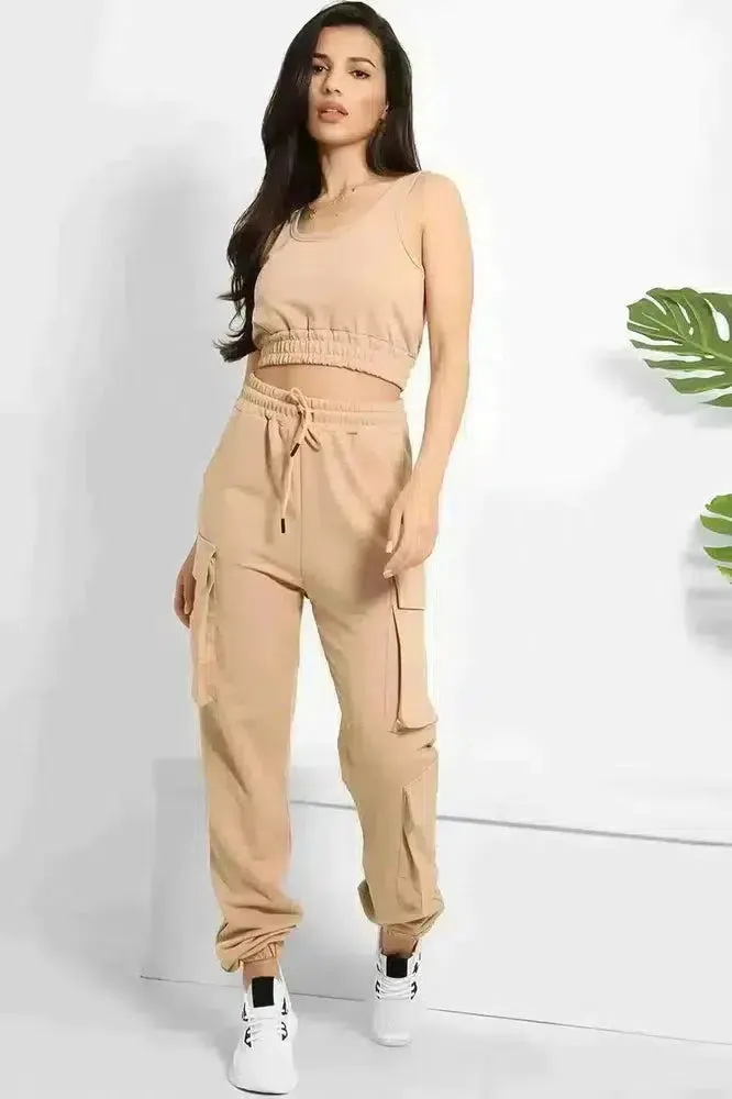 Crop Top and Utility Cargo Pants Set