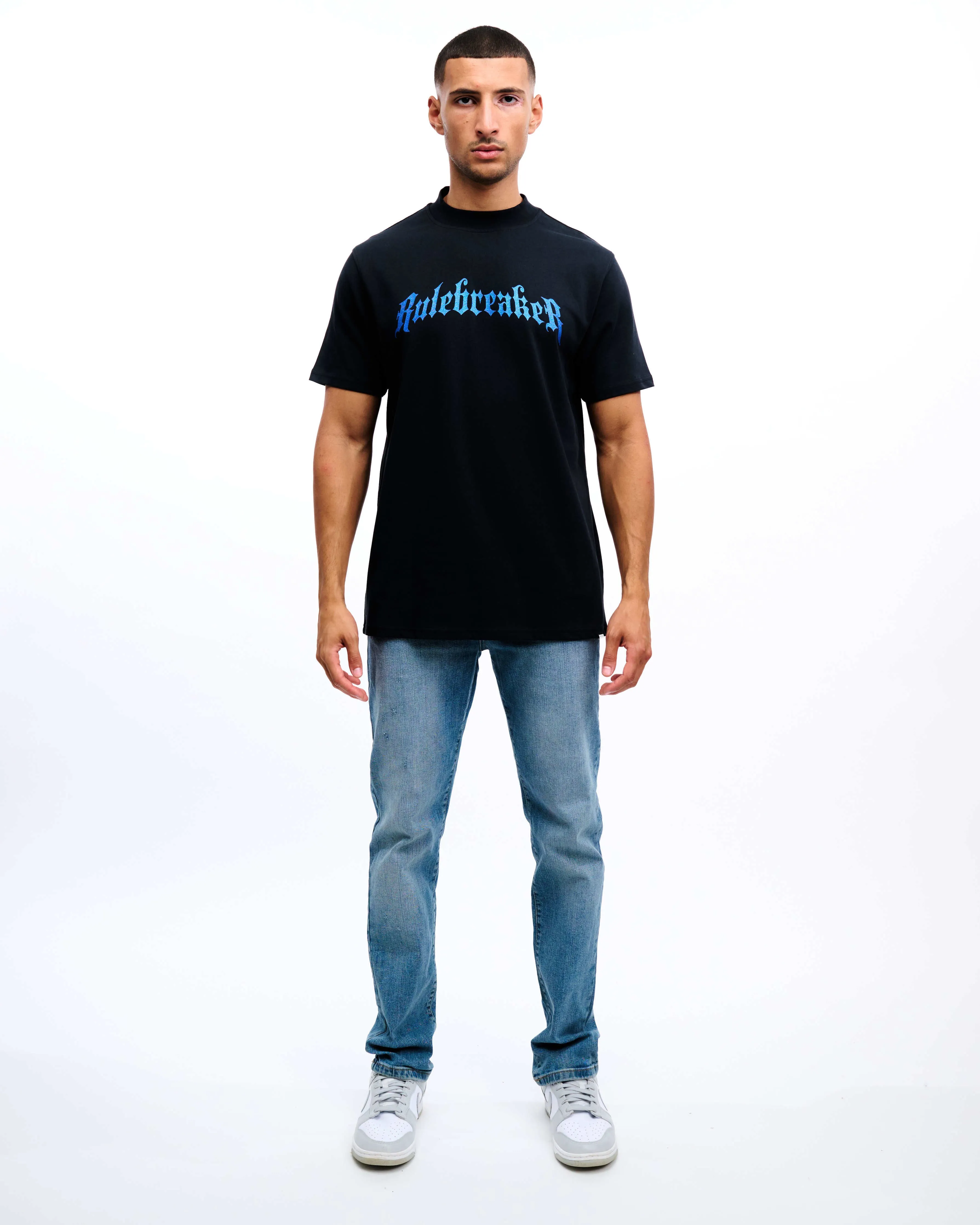 CROYEZ RULEBREAKER T-SHIRT - BLACK/COBALT