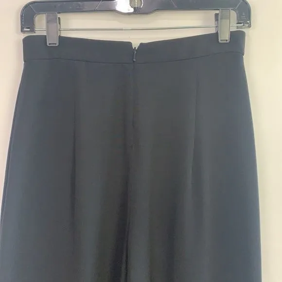 Cushnie layered black wide leg slacks