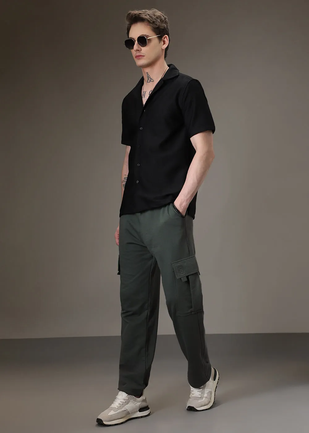 Dark Olive Cargo Joggers