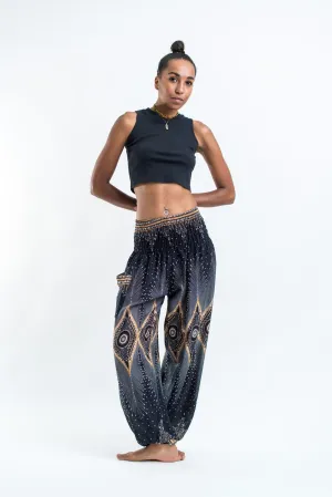 Diamond Peacock Women's Harem Pants in Black