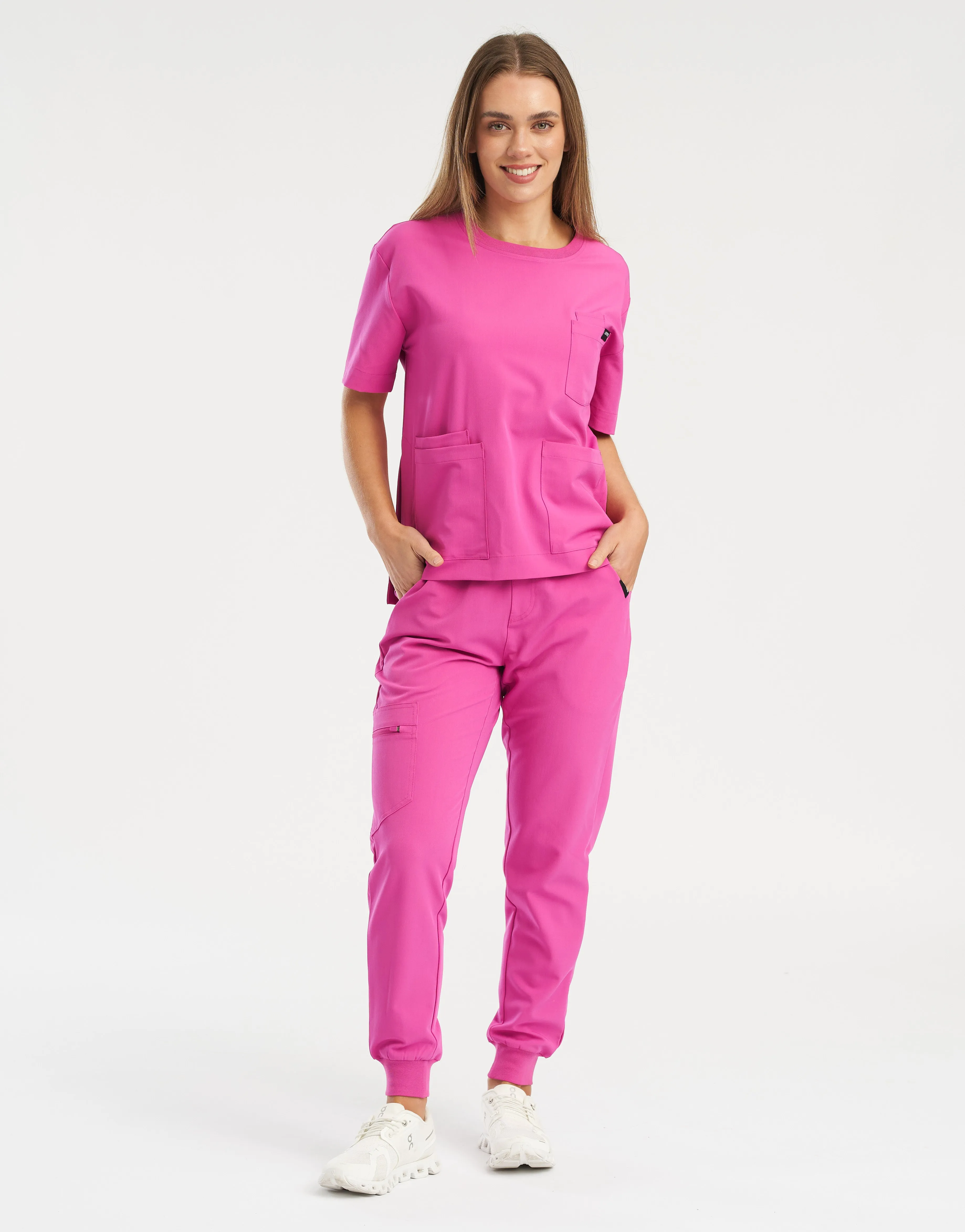 Essential Jogger Scrub Pants - Just Pink