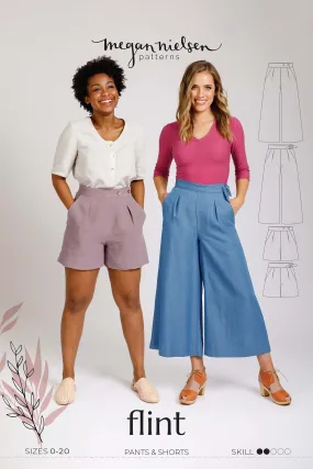 Flint Pants & Shorts Sewing Pattern by Megan Nielsen Patterns, Sizes 0-20