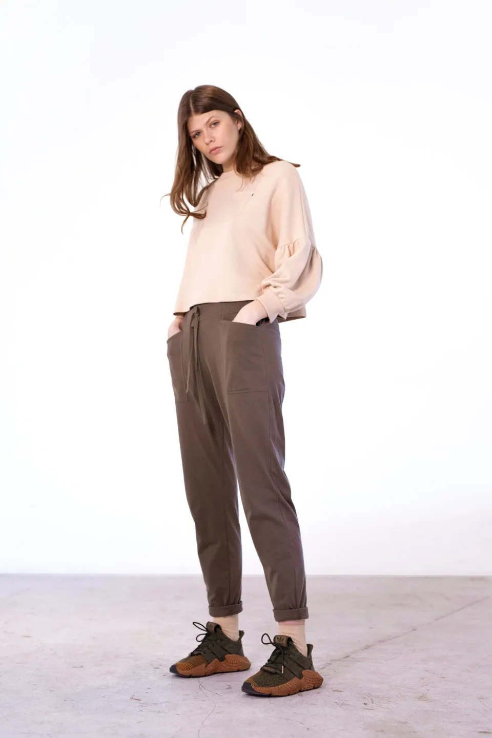 Foundation Taupe Relaxed Organic Cotton Pant