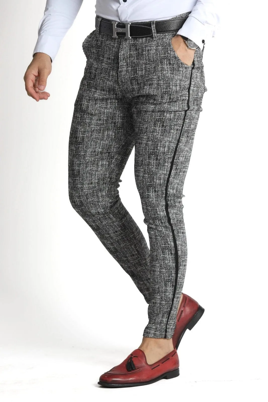 Graphite Grey Slim Fit Dress Pants