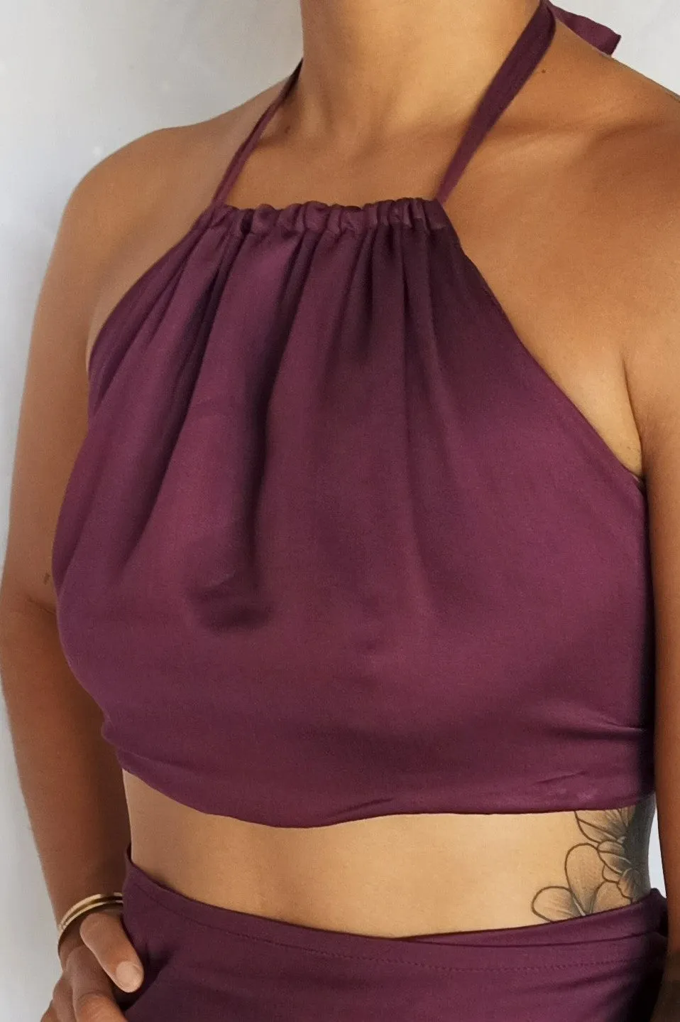 Halter Top in Plum