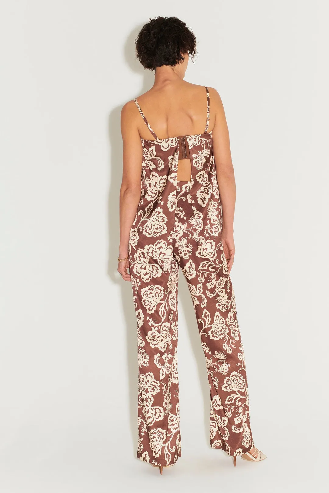 Hansen & Gretel Eugenia Tailored Pant Chocolate FLORAL