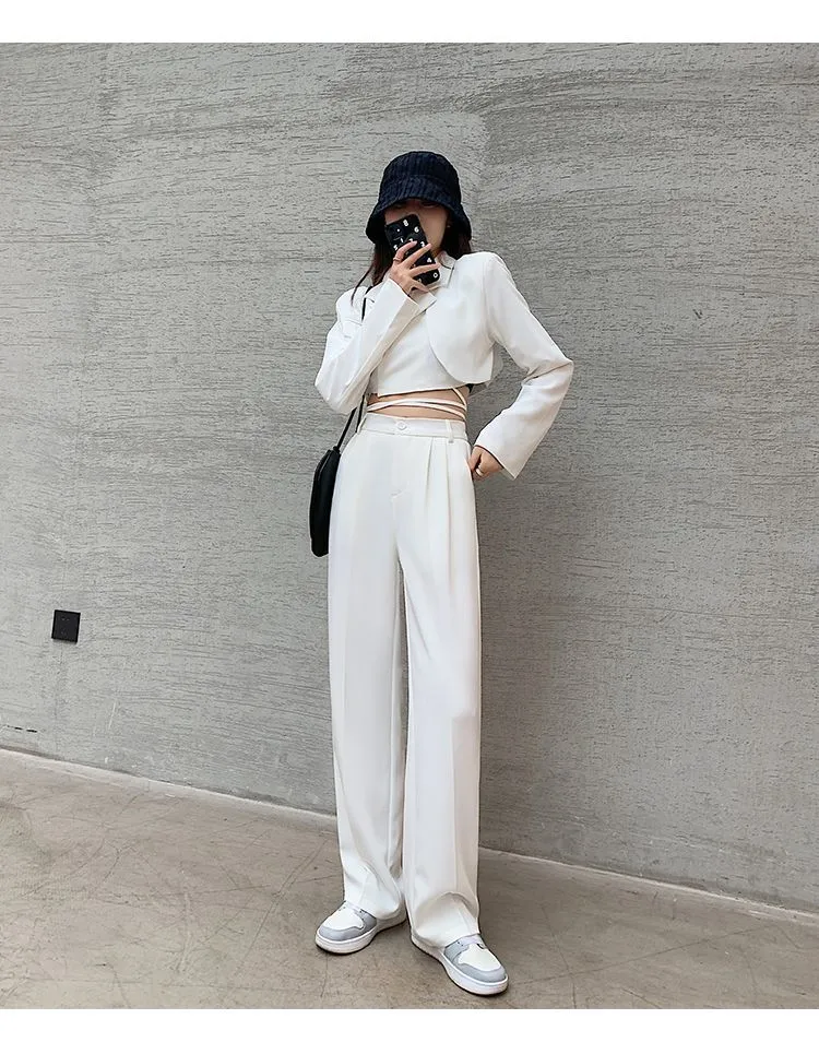 High-Waist Wide-Leg Trousers dd30