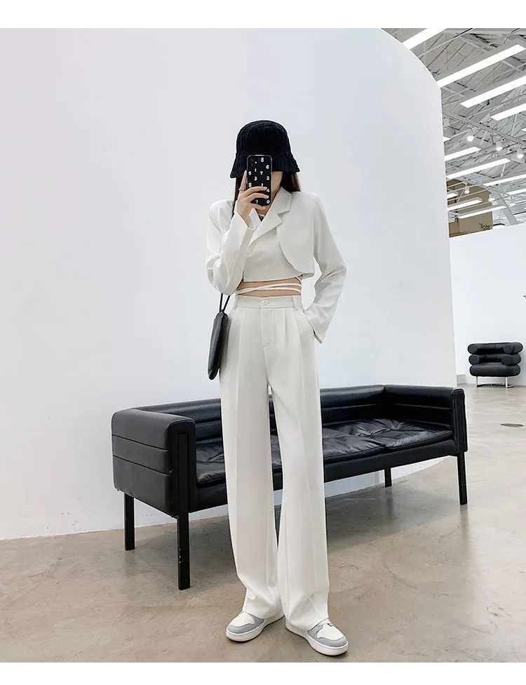 High-Waist Wide-Leg Trousers dd30