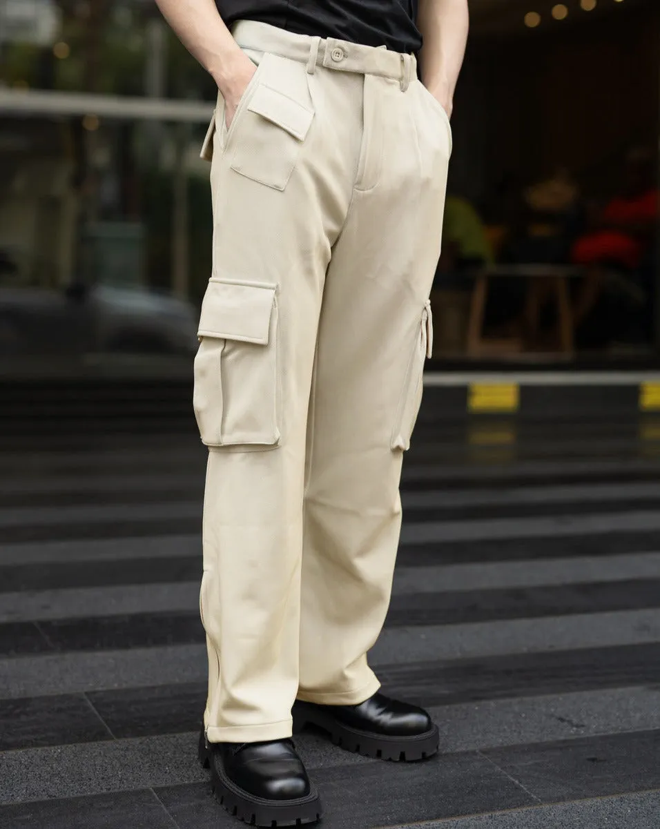 K-Trend Multi Pockets Zippered Cargo Pants