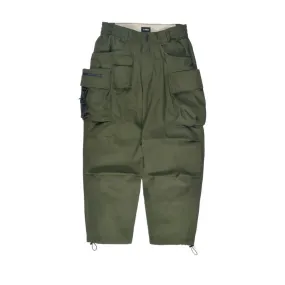 LAKH TEN POCKETS CARGO PANTS -OLIVE