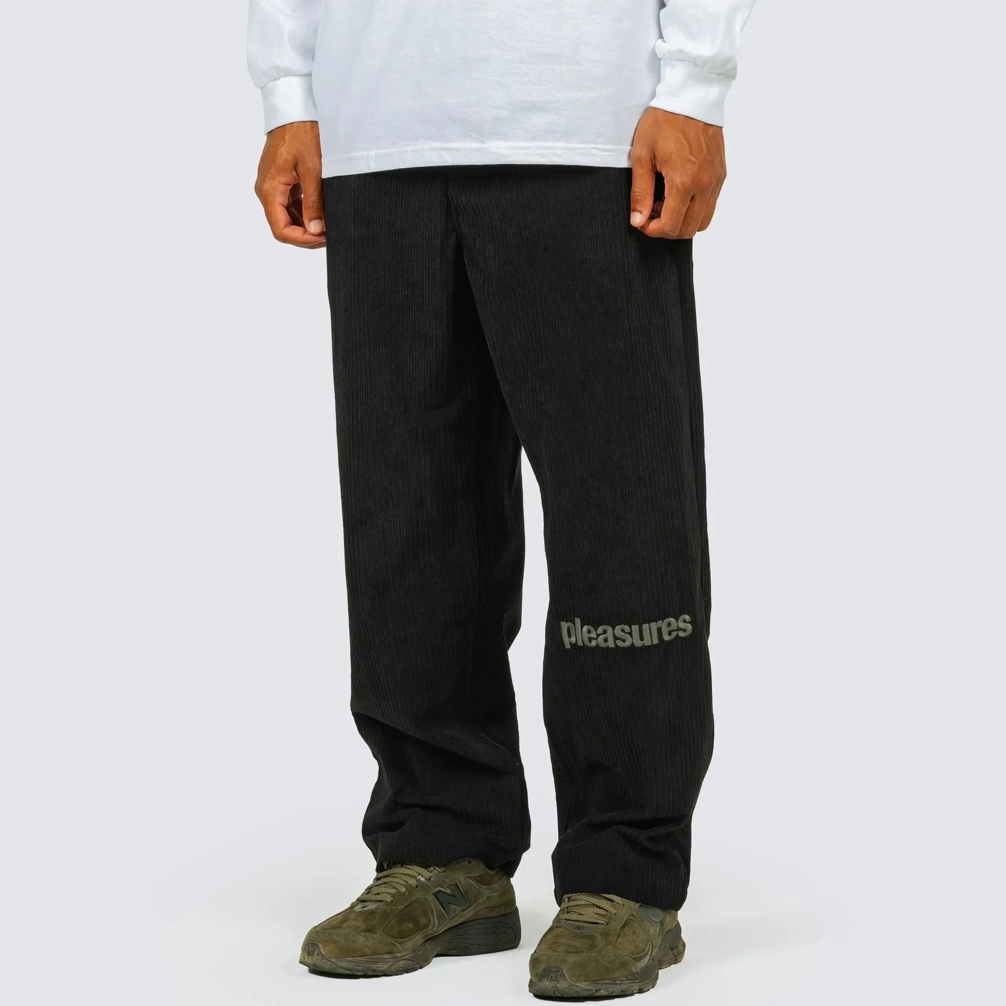 LEVY CORDUROY WIDE PANTS (Black)