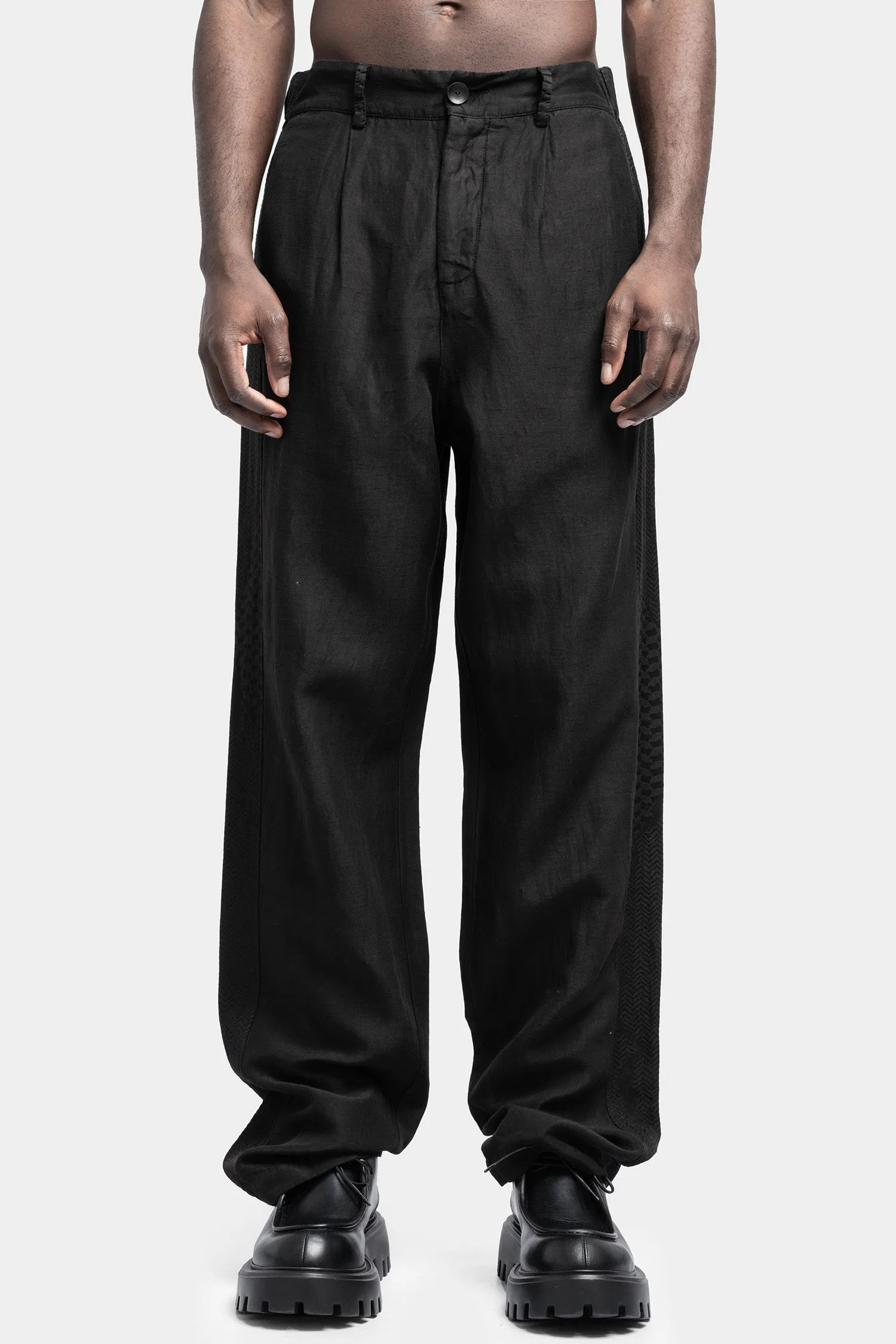 Linen blend trousers