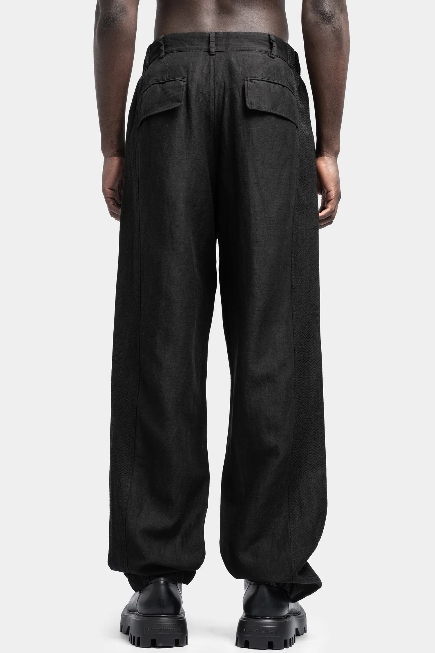 Linen blend trousers