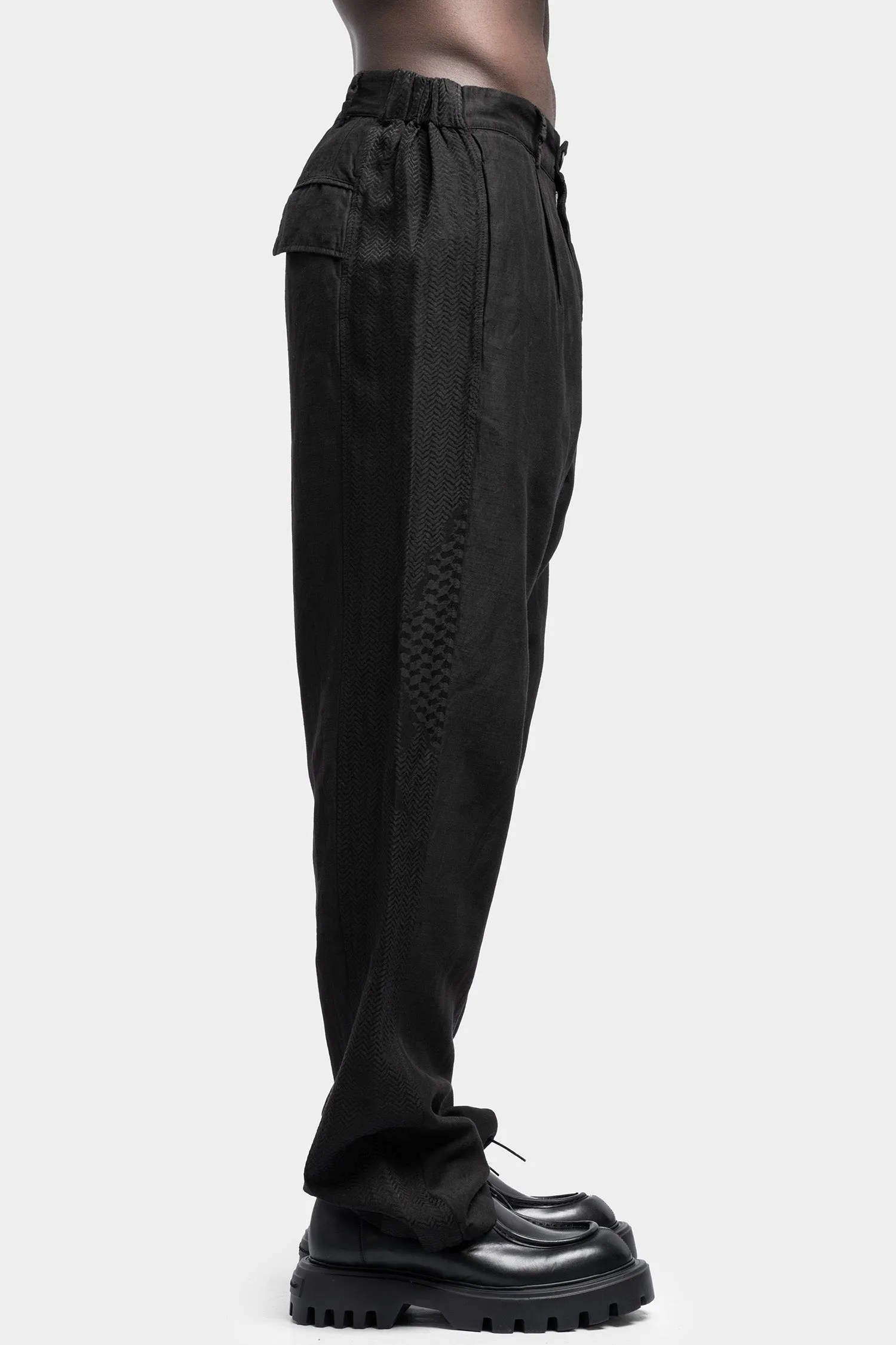 Linen blend trousers