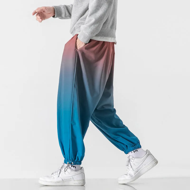 Men's Casual Gradient Color Harem Pants