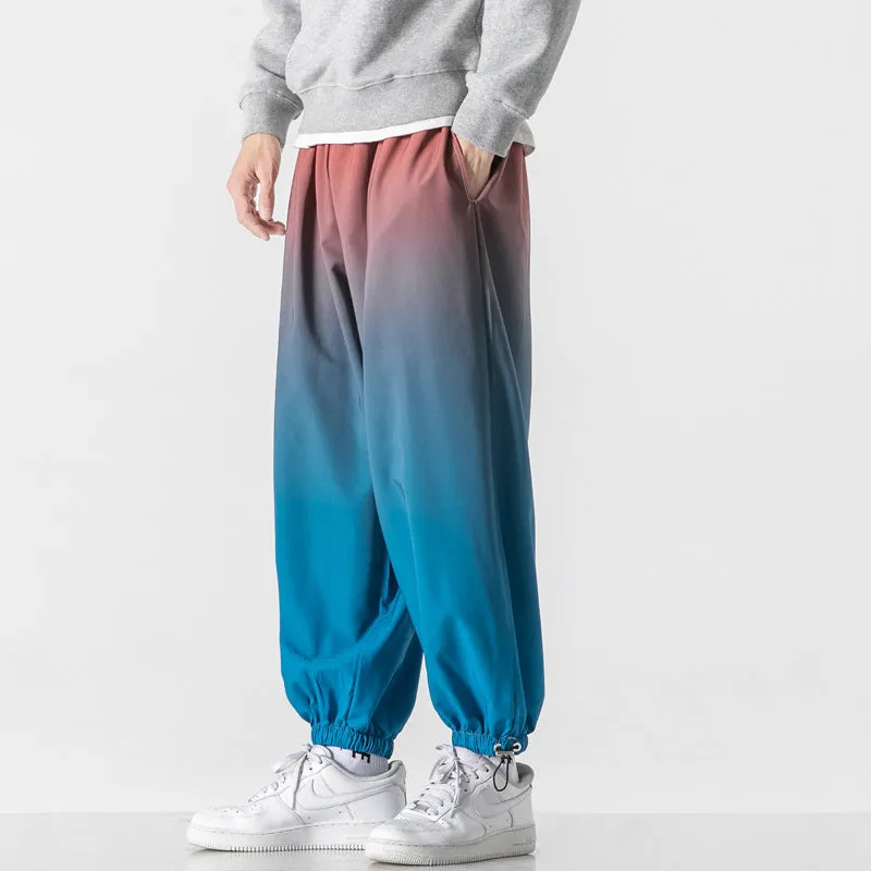 Men's Casual Gradient Color Harem Pants