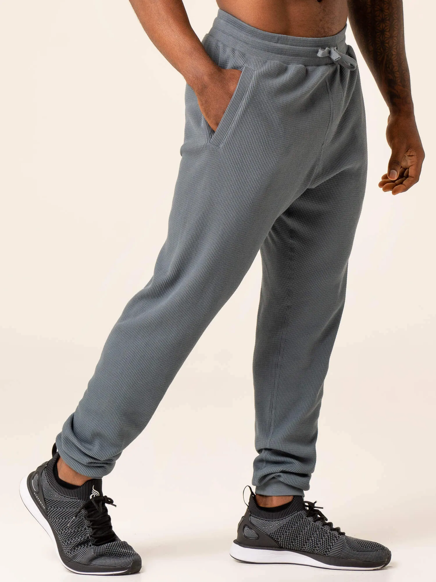 Men's Waffle Lounge Pants - Steel Blue