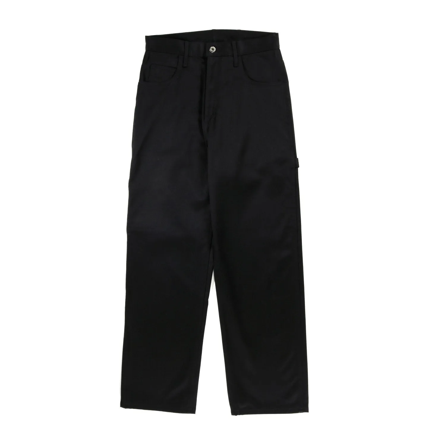 MONITALY DROP CROTCH PAINTER PANTS VANCLOTH SATEEN BLACK