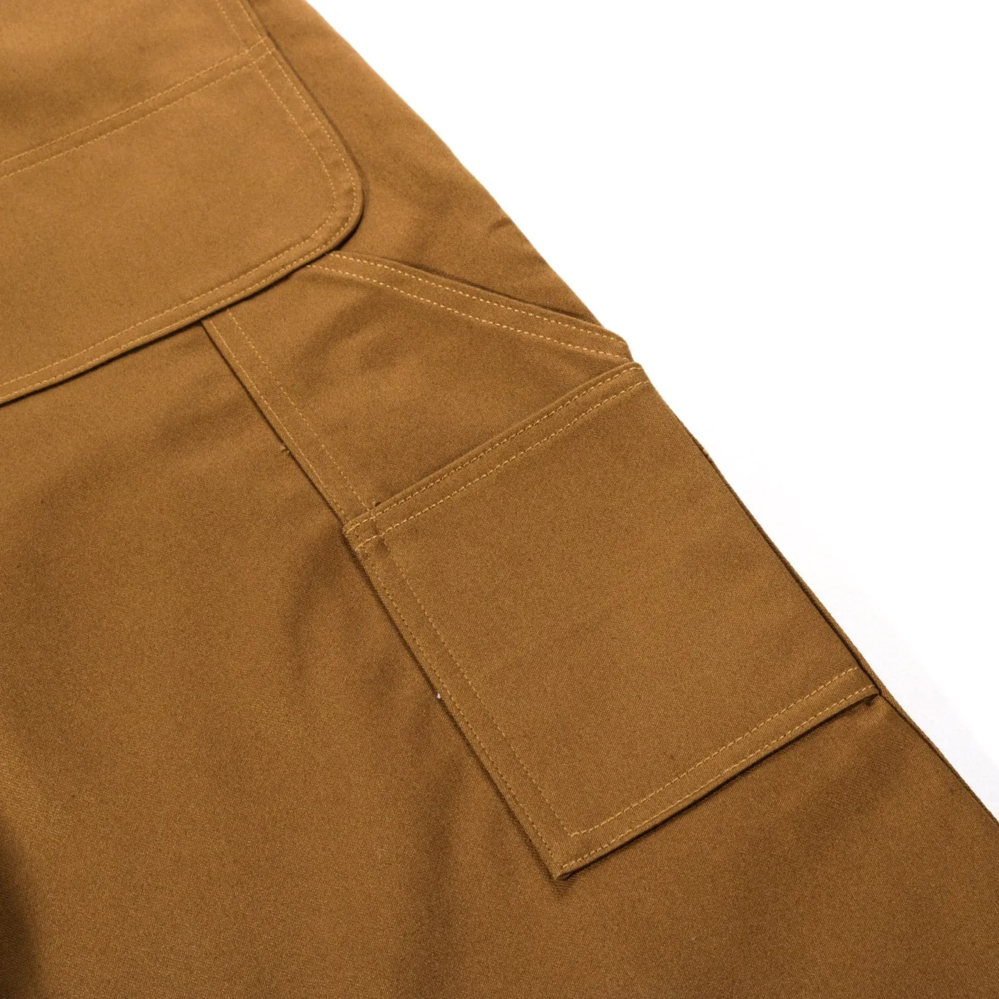 MONITALY DROP CROTCH PAINTER PANTS VANCLOTH SATEEN KHAKI