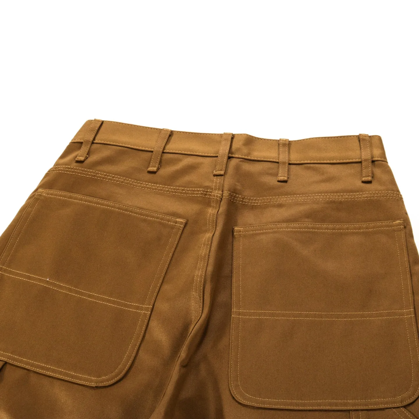 MONITALY DROP CROTCH PAINTER PANTS VANCLOTH SATEEN KHAKI