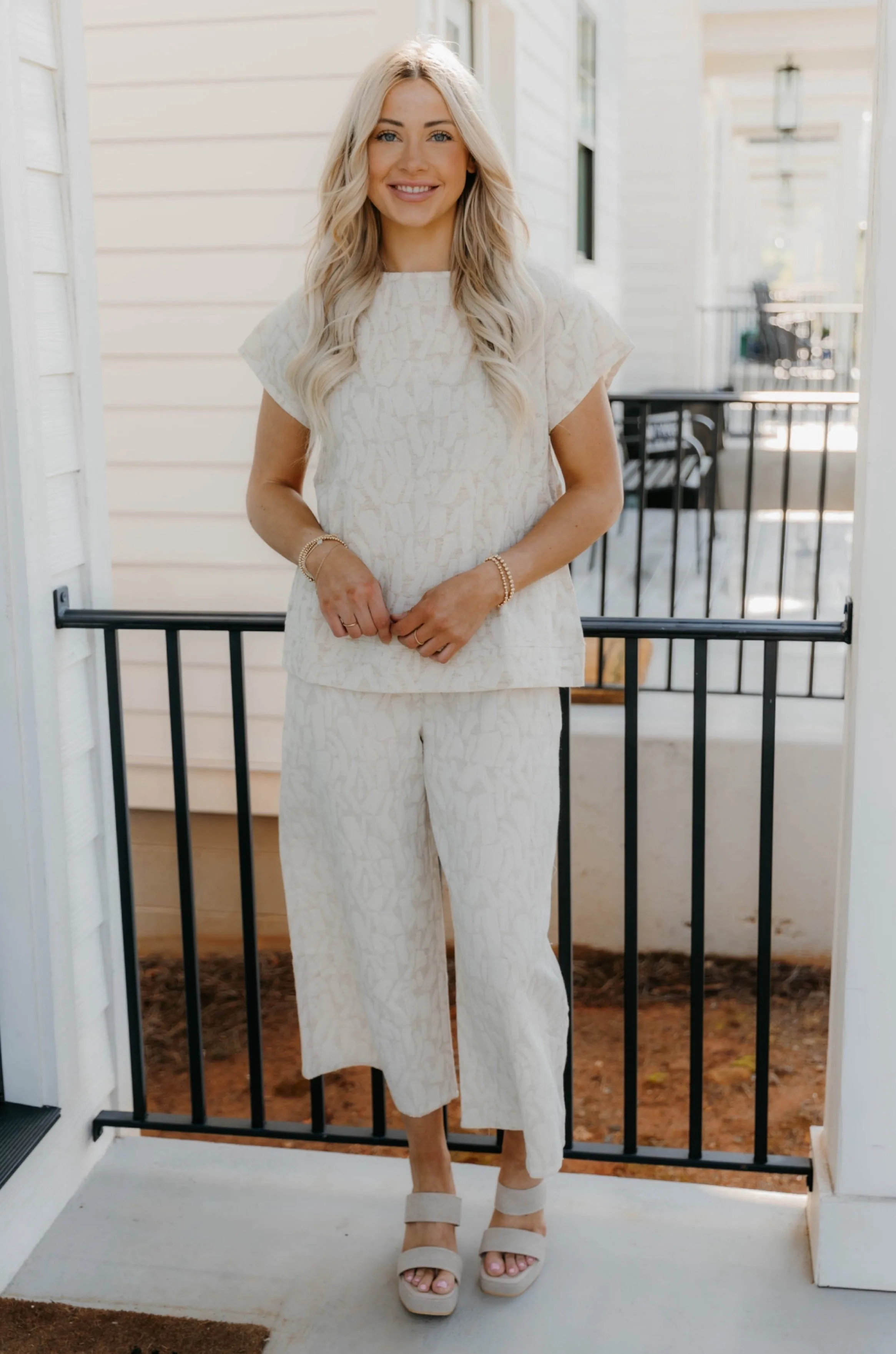 Natalia Woven Linen Wide Leg Pants