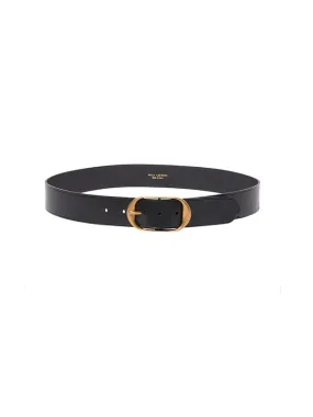 Nili Belt in Black W/ Brass Buckle