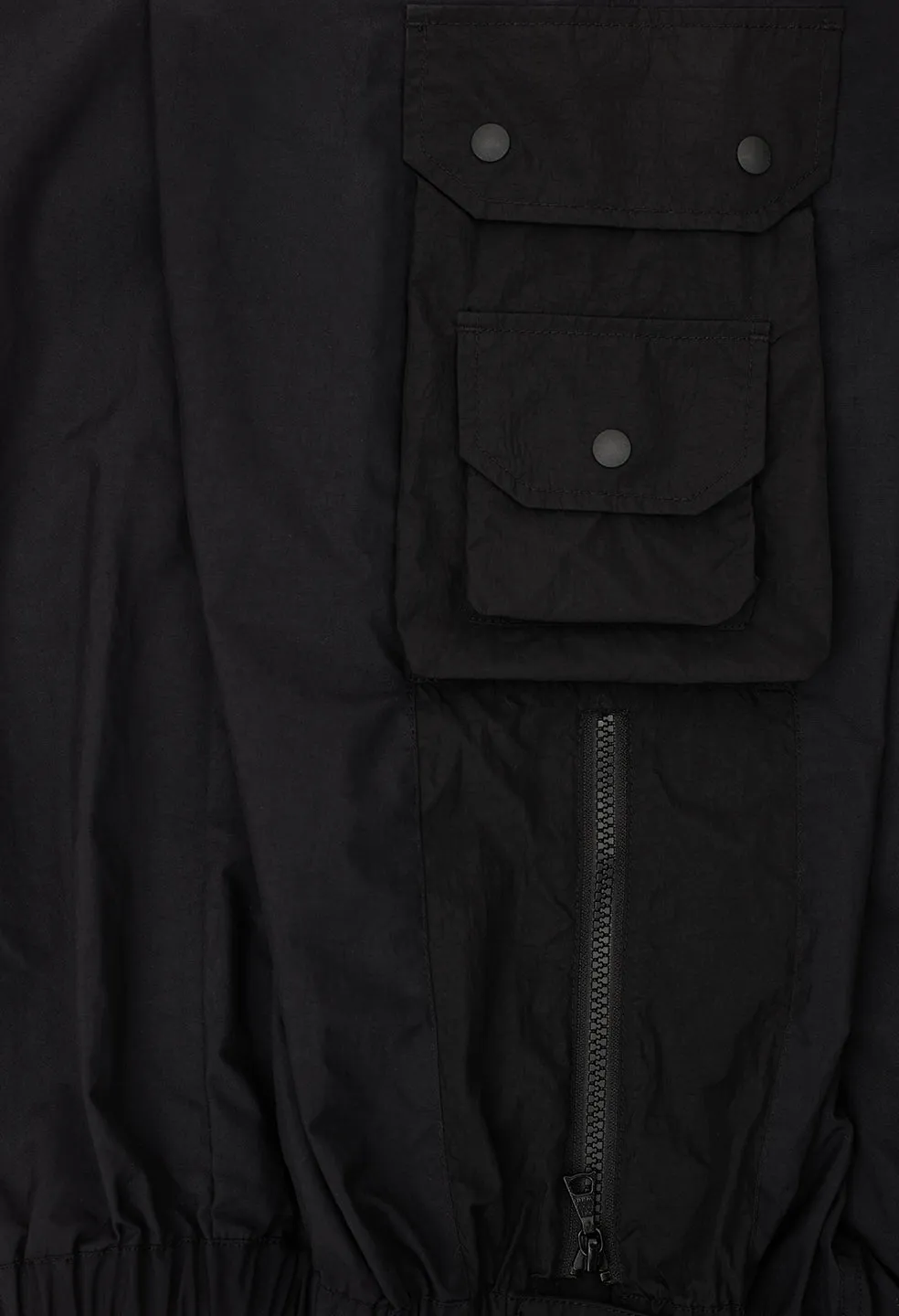 Paneled Nylon Cargo Pants / Black