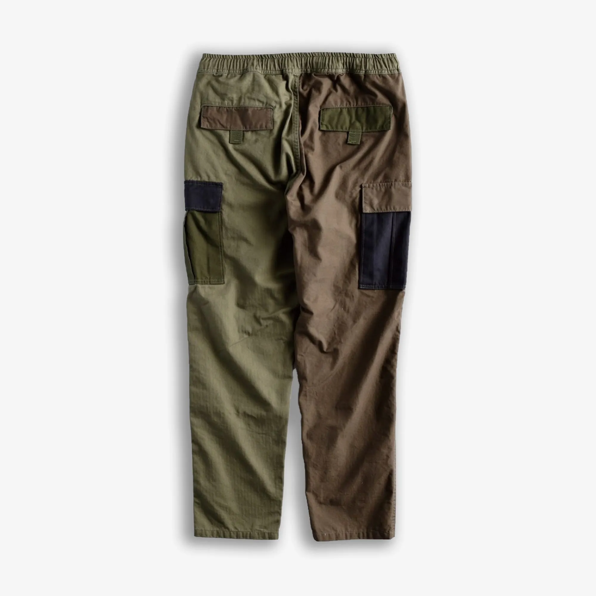 PATCHWORK CARGO PANTS RINSE 'KHAKI'