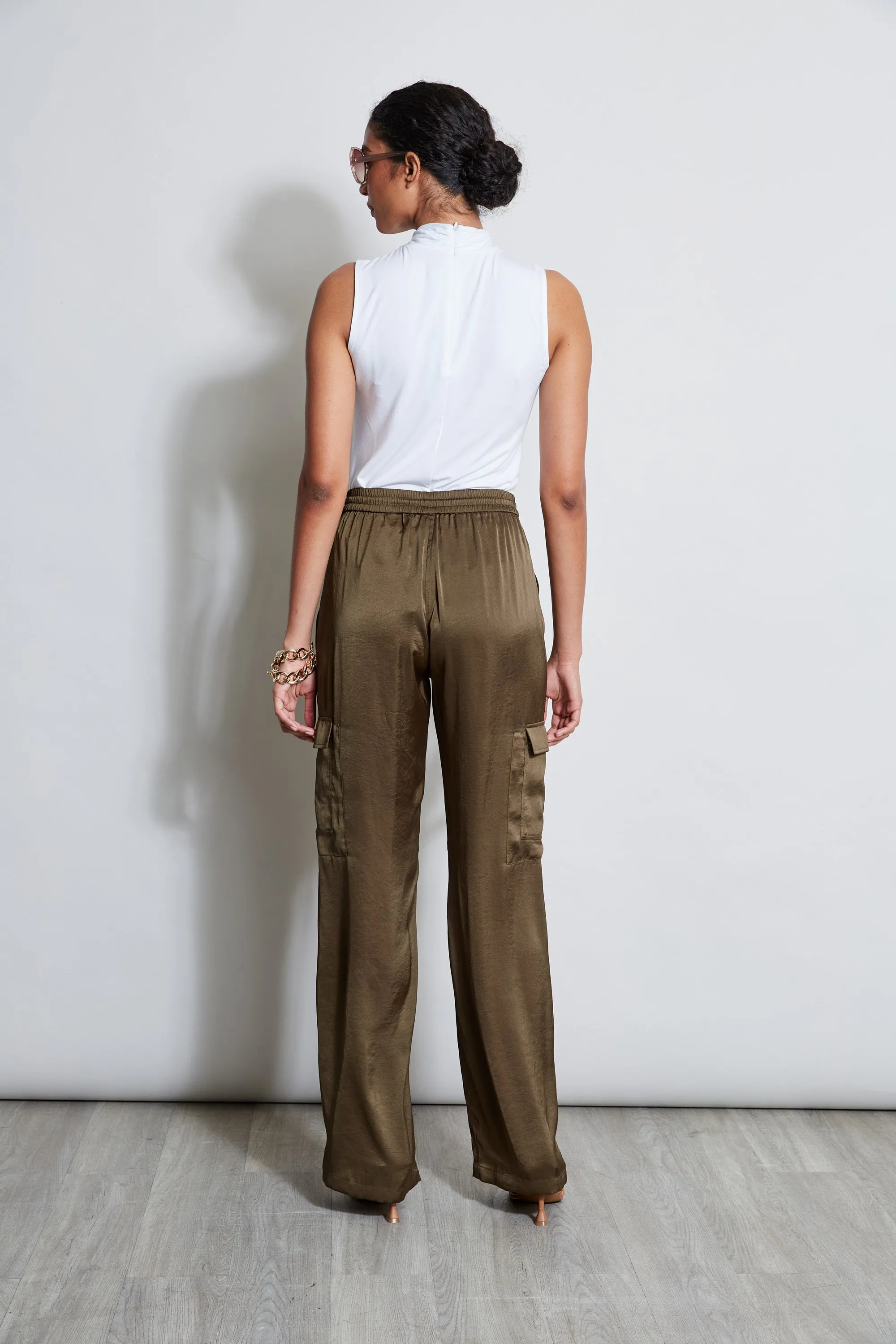 Relaxed Satin Cargo Pant