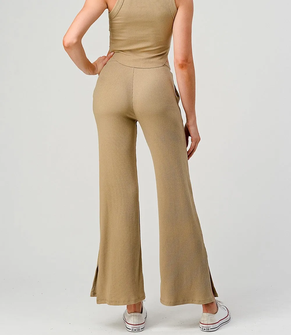 Ribbed Drawstring Pants