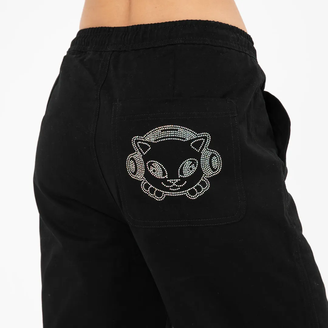 RIPNDIP KAWAII NERM WIDE LEG PANTS-BLACK