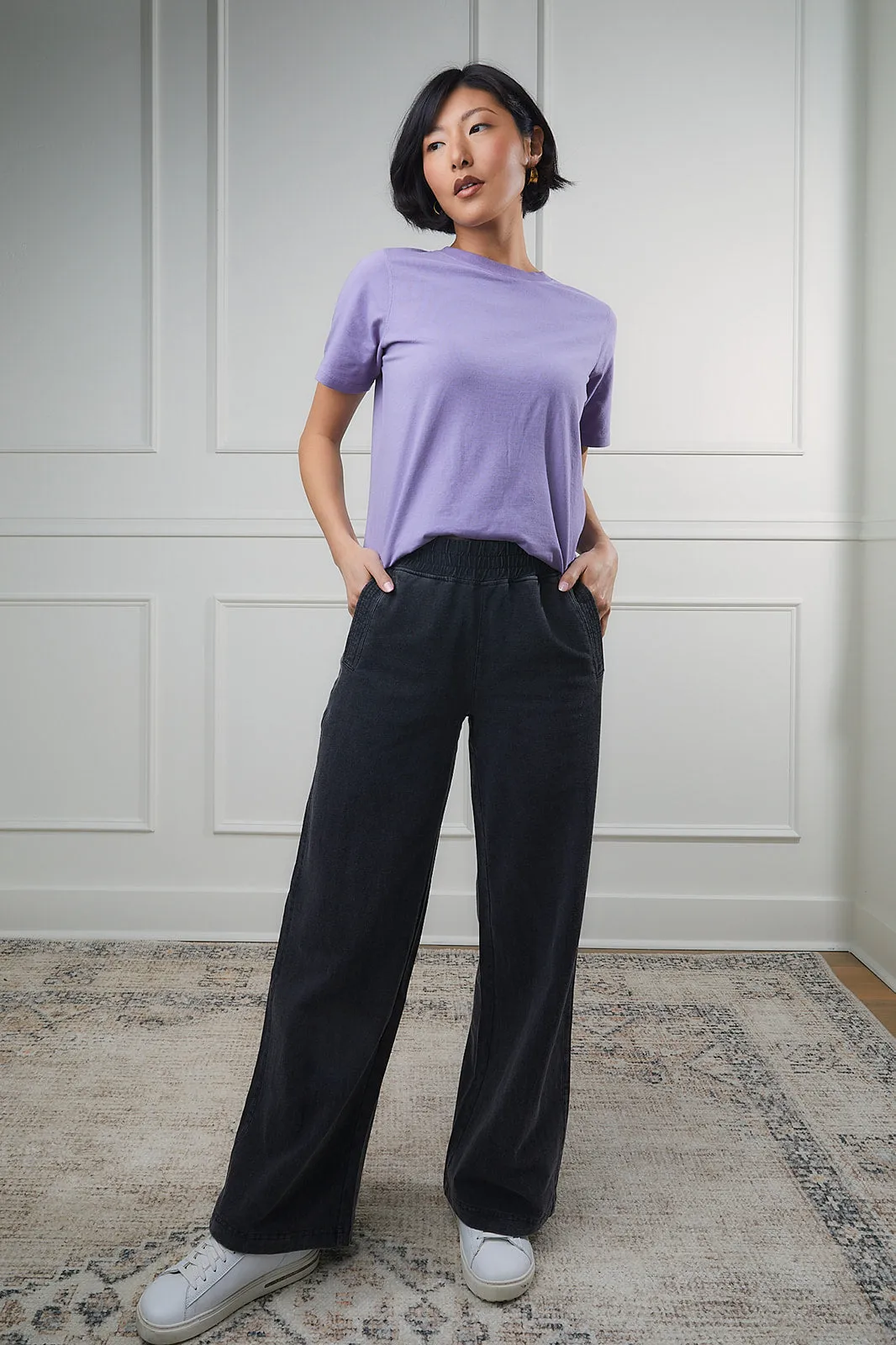 Royal Mineral Washed Wide Leg Pants